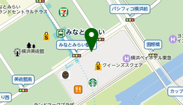 みなとみらい駅前タクシー乗り場の地図画像