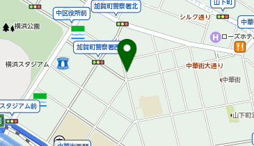 横浜中華街タクシー乗り場の地図画像