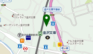 金沢文庫駅東口京急文庫タクシー乗り場の地図画像