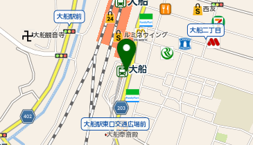 大船駅東口タクシー乗り場の地図画像