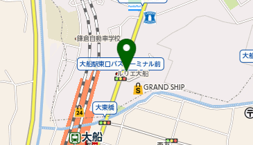 大船駅笠間口タクシー乗り場の地図画像