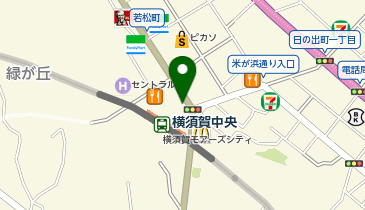 横須賀中央駅前タクシー乗り場の地図画像