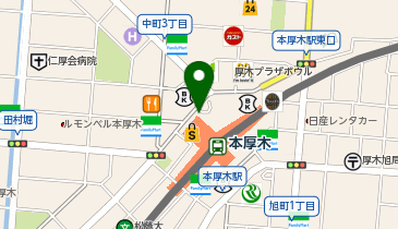 本厚木駅北口タクシー乗り場の地図画像