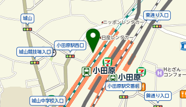 小田原駅西口タクシー乗り場の地図画像