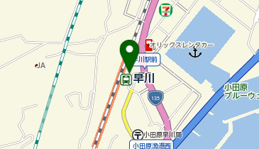 早川駅前タクシー乗り場の地図画像