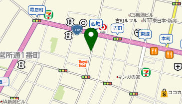 新潟三越前タクシー乗り場の地図画像