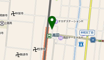 高田駅前タクシー乗り場の地図画像