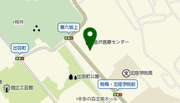 金沢医療センタータクシー乗り場の地図画像