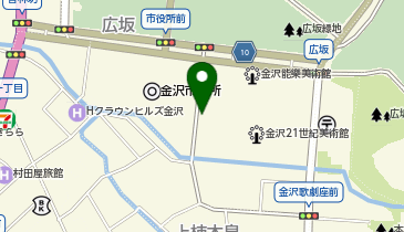 金沢21世紀美術館前タクシー乗り場の地図画像