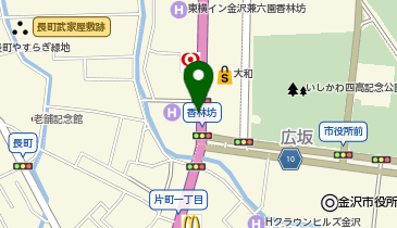 金沢東急ホテル前タクシー乗り場の地図画像