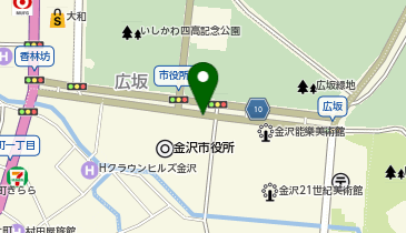 金沢市役所前タクシー乗り場の地図画像