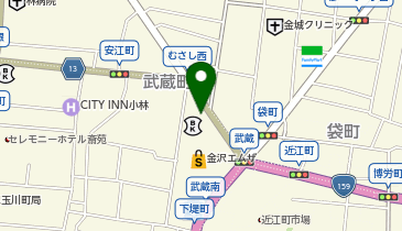 ANAホリデイ・イン金沢スカイ前タクシー乗り場の地図画像