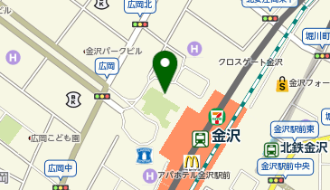 金沢駅西口タクシー乗り場の地図画像