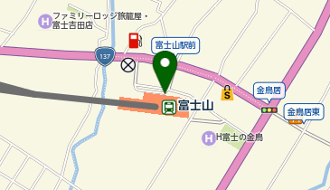 富士山駅前タクシー乗り場の地図画像