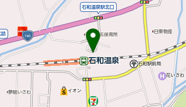 石和温泉駅北口タクシー乗り場の地図画像