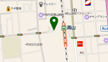 高山駅西口タクシー乗り場の地図画像