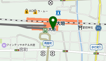 大垣駅南口タクシー乗り場の地図画像