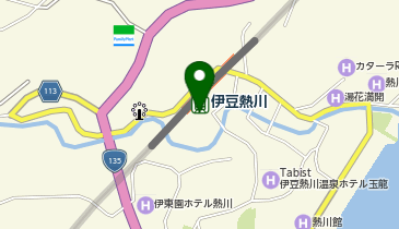 伊豆熱川駅前タクシー乗り場の地図画像