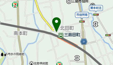 三島田町駅前タクシー乗り場の地図画像