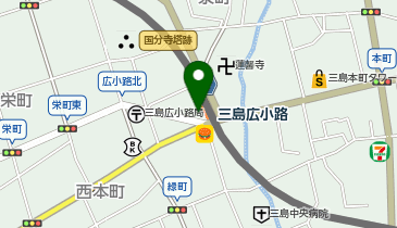 三島広小路駅前タクシー乗り場の地図画像