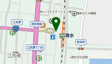 清水駅西口タクシー乗り場の地図画像