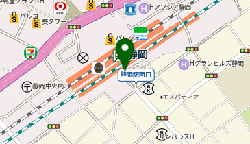 静岡駅南口タクシー乗り場の地図画像