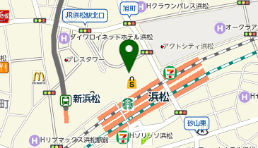 浜松駅北口タクシー乗り場の地図画像