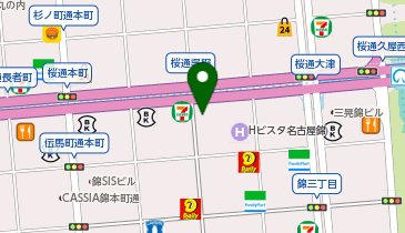 MKタクシー 錦三丁目のりばの地図画像