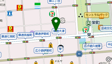 栄駅1番口前タクシー乗り場の地図画像