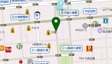 名古屋栄三越前タクシー乗り場の地図画像