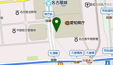 愛知県庁タクシー乗り場の地図画像
