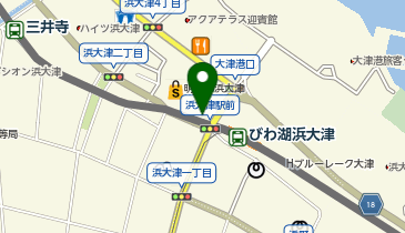 びわ湖浜大津駅前タクシー乗り場の地図画像