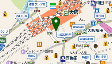JR大阪駅桜橋口タクシーのりばの地図画像