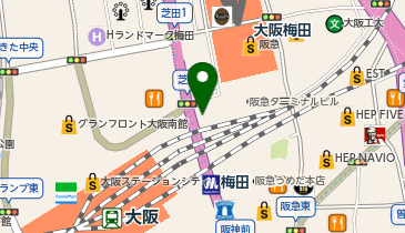 阪急大阪梅田駅タクシーのりばの地図画像