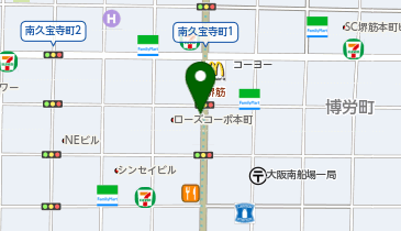 大阪タクシー協会乗り場の地図画像