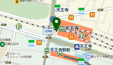 JR天王寺駅タクシーのりばの地図画像