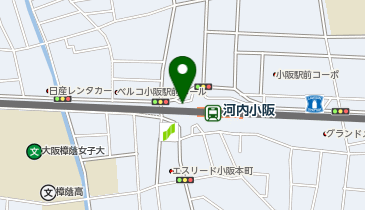 河内小阪駅前近鉄タクシー乗り場の地図画像