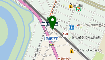 三国ヶ丘駅西口タクシー乗り場の地図画像