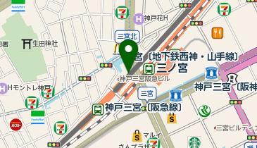 阪急三宮駅東口タクシー乗り場の地図画像