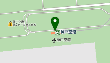 神戸空港タクシー乗り場の地図画像