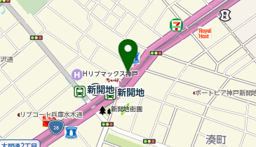 新開地タクシー乗り場の地図画像