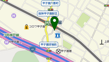 甲子園駅前阪神タクシー乗り場の地図画像