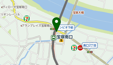 宝塚南口駅前タクシー乗り場の地図画像