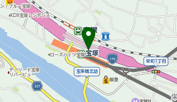 阪急タクシー 阪急宝塚駅前のりばの地図画像