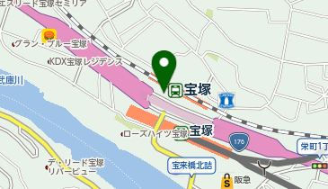 JR宝塚駅前タクシー乗り場の地図画像