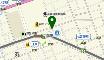 阪神御影駅北口タクシー乗り場の地図画像