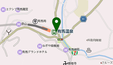 有馬温泉駅前神鉄タクシー乗り場の地図画像