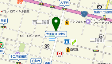 二階町東西交差点タクシー乗り場の地図画像