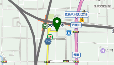 大和八木駅南口タクシー乗り場の地図画像