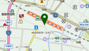 鳥取駅南口タクシー乗り場の地図画像